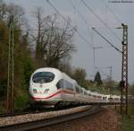 403 009-4  Aalen  und 406 003-4  Mannheim  als ICE 504/ICE 104 (Basel SBB-Kln Hbf/Amsterdam Centraal) bei Istein 18.4.10