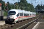 403 521-8 mit ICE 825 nach Mnchen bei der Einfahrt in Recklinghausen 1.9.2012