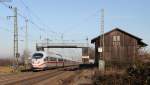 403 026-8  Neunkirchen  und 403 012-8  Montabaur  als ICE 103 (Hannover Hbf-Basel SBB) bei Auggen 10.12.13