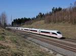 Ein ICE 3 nach München am 07.04.2015 unterwegs bei Unterweilbach.