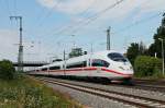 Durchfahrt am 14.06.2014 von 403 516-8  Siegburg  als ICE 107 (Dortmund Hbf - Basel SBB) in Müllheim (Baden).