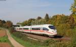 403 009-4  Aalen  und 403 059-  Leverkusen  als ICE 515 (Dortmund Hbf-München Hbf) bei Ellental 12.10.15