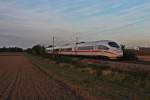 403 512-7  Montabaur  am späten Nachmittag bei untergehender Sonne des 31.10.2014 zusammen mit 403 507-7  Oberhausen  südlich von Buggingen als ICE ___ (Dortmund Hbf/Köln Hbf - Basel