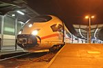 403 028-4  Aachen  zusammen mit 403 061-5  Celle  beim Zwischenhalt am 05.01.2015 als ICE 203 (Köln Hbf - Basel SBB im Hauptbahnhof von Karlsruhe.