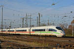 ICE 3 406 552-0 verlässt den badischen Bahnhof. Die Aufnahme stammt vom 10.11.2020.
