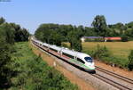 406 011-7  Düsseldorf  und 406 083-6  Limburg an der Lahn  als ICE 105 (Amsterdam Centraal - Basel Bad Bf) bei Riegel 15.7.22