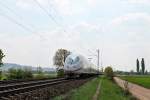 Nachschuss auf NS Hispeed 406 051-3  Amsterdam  am 13.04.2014 als ICE 105/505 (Amsterdam Centraal/Köln Hbf - Basel Bad Bf) und zusammen mit einem DB 403 nördlich von Müllheim (Baden)