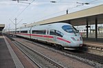 Nachschuss am 13.05.2015 auf 406 581-9 (4654), der zusammen mit 406 004-2 (4604) als ICE 104/504 (Basel SBB - Köln Hbf/Amsterdam Centraal) in den Badischen Bahnhof von Basel fuhr.