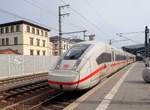 DB 412 006  Martin Luther  als ICE 505 von Berlin Hbf (tief) nach Nürnberg Hbf, am 06.04.2019 in Erfurt Hbf.