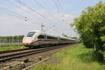 Ein ICE 4 auf dem Weg in die bayrische Landeshauptstadt München durcheilte am  23.5.19 den Düsseldorfer Flughafen