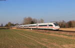 412 063 als ICE 75 (Hamburg Altona - Chur) bei Riegel 4.3.22