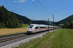 ICE 4 0812 071-9 fährt Richtung Bahnhof Gelterkinden.