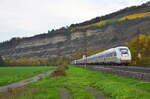 Nachschuss auf einen ICE 4 (412 031-4  Deutschlands schnellster Klimaschützer ) auf dem Weg Richtung Gemünden.