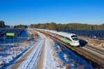 411 082 DB Fernverkehr als ICE 93 (Hamburg-Altona - Wien Hbf) bei Parsberg, 14.01.2022