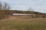 411 068  Ellwangen  als ICE 1294 von Innsbruck nach Hamburg-Altona bei Mitteldachstetten, 23.02.2019