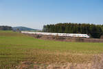 411 009  Güstrow  als ICE 93 von Berlin nach Wien Hbf bei Krappenhofen, 23.03.2019