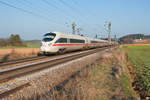 411 068  Ellwangen  als ICE 90 von Wien Hbf nach Hamburg-Altona bei Seubersdorf, 23.03.2019