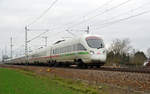 Eine Doppeleinheit der BR 411 war am 07.02.20 unterwegs als ICE 1600 nach Hamburg.