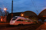 411 058 frisch aus der HU in Mönchengladbach als ICE 1548 nach Aachen Hauptbahnhof in Mönchengladbach.