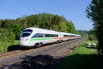 411 058  Falkenberg/Elster  als ICE 90 (Wien Hbf - Hamburg-Altona) bei Postbauer-Heng, 18.05.2020