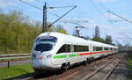 DB Fernverkehr AG mit ICE-T (Tz 1151 / 411 551-5....) Taufname:  Elsterwerda  am 23.04.22 Durchfahrt Bf.