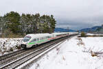 411 077 DB Fernverkehr  Rathenow  als ICE 26 (Wien Hbf - Dortmund Hbf) bei Parsberg, 23.01.2021