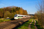 411 077 DB Fernverkehr  Rathenow  als ICE 22 (Wien Hbf - Frankfurt (Main) Hbf) bei Postbauer-Heng, 25.04.2021