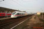 ICE-T 411 1172 bei der Zugdurchfahrt am 15.3.2008 in Groheringen.