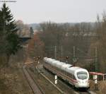 411 082-1  Mainz  als ICE281 (Stuttgart Hbf-Zrich HB) bei der Durchfahrt Rottweil Saline am 15.3.09