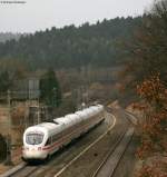 411 082-1  Mainz  als ICE281 (Stuttgart Hbf-Zrich HB) bei der Durchfahrt Rottweil Saline am 15.3.09