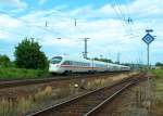 DB 411 073-0  Halle/Saale  passiert Naumburg in Richtung Groheringen; 13.07.2009