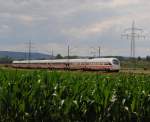 Der 411 080  Darmstadt  hatte am 23.06.2011 den Bahnhof Lichtenfels hinter sich gelassen und war auf dem Weg nach Berlin.