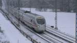 ICE T  Wien  im tief verschneiten Frankenwald bei Frtschendorf auf der Fahrt nach Mnchen Hbf.