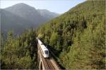  Hochgeschwindigkeitsverkehr  auf einer Gebirgsbahn bietet an den Wochenenden der Einsatz der Weiwrste (ICE-T) auf der Karwendel- bzw.