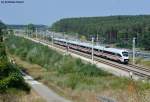 Ein Vertreter der Baureihe 411 als ICE 1206 von Mnchen Hbf nach Berlin bei Allersberg (Rothsee), 10.09.2012