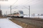 411 058-1  Falkenberg/Elster  als ICE 2907 fr ICE 859 von Kln Hbf nach Berlin Ostbahnhof bei Nennhausen. 27.03.2013