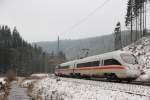 411 057-3  Innsbruck  im Frankenwald bei Steinbach am 24.01.2015.