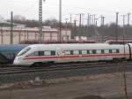 DB 411 074-8  Hansestadt Warburg  als ICE 1642 von Leipzig Hbf nach Frankfurt (M) Flughafen Fernbf, am 19.03.2016 am DB Werk Erfurt.