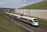 411 016 als ICE 1558 (Dresden Hbf–Wiesbaden Hbf) am 29.04.2016 in Neuhof (Kr Fulda)