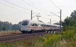 Eine Doppeleinheit der Reihe 415 fuhr am 04.08.12 durch Kyhna Richtung Halle(S).