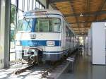 Endtriebwagen der BR 420 002-8, der Mnchener S-Bahn steht heute im Verkehrsmuseum Mnchen.