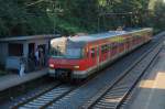 Elektrotriebwagen ET 420 180-2 bedient die Linie S9 mit Ziel Wuppertal Hbf am 11.08.2007 in Bottrop-Boy und dort in Fahrtrichtung Bottrop Hauptbahnhof.