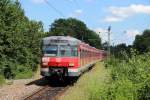 420 431-8 und ein weiterer 420 als S6 nach Leonberg bei der Einfahrt in Ditzingen am 10.07.2012