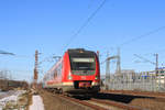 422 071 als S 6 kurz vor der Einfahrt in den Bahnhof langenfeld Berghausen am 13.02.2021 um 15:12.