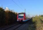 Ein von dem Triebwagen 422 030-7 gefhrter S1 Zug aus Dortmund kommend fhrt in die Haltestelle Angermund ein.