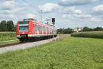 423 235 als S2 6260 von Erding nach Altomünster bei Markt Indersdorf, 21.08.2017