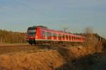 Am Morgen des 10.12.2016 ist 423 152 als S6335 auf dem Weg von Mammendorf über München Hbf nach Holzkirchen.