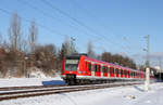 DB Regio 423 100 + DB Regio 423 287 // Unterföhring // 6. Januar 2017
