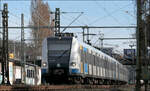 Irgendwie schielende S-Bahn - 

423 340 auf der Stuttgarter S-Bahnlinie S1 in Richtung Vaihingen zwischen Ober- und Untertürkheim.

03.03.2024 (M)