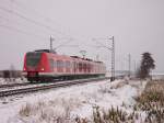 423 762-4 Bei der Einfahrt in den Haltepunkt Neuss Allerheiligen am 03.01.10